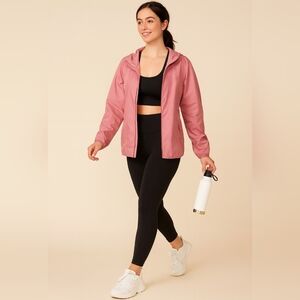 Uniqlo Rose Zip-Up Jacket Active Wear lightweight Runner Gym Sz S